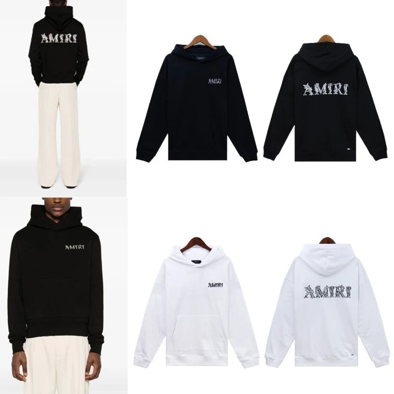 Amiri Hollywood Logo Hoodie Pink - 12