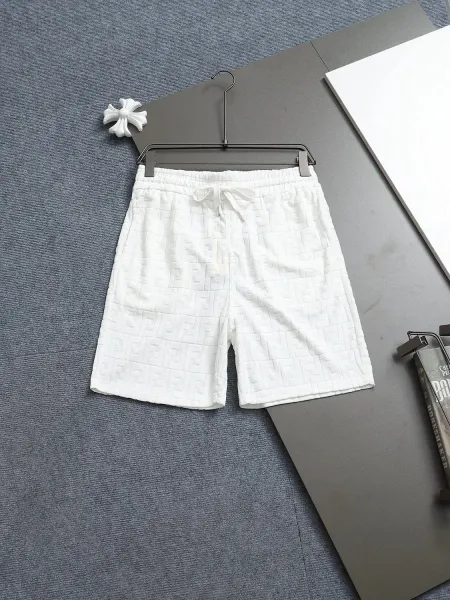 Fendi FF Monogram Jacquard Shorts White - 1