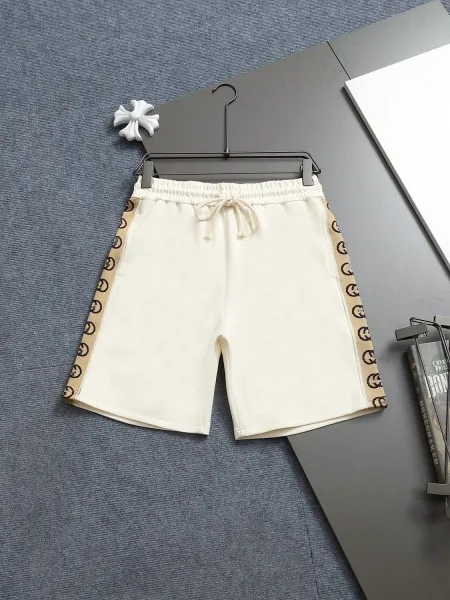 Gucci Web-Striped Drawstring Shorts Beige - 1