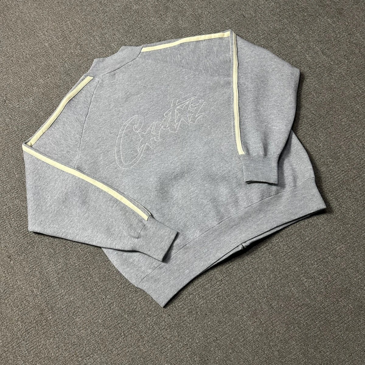 Off-White Ribbed Crewneck Sweater Beige - 43