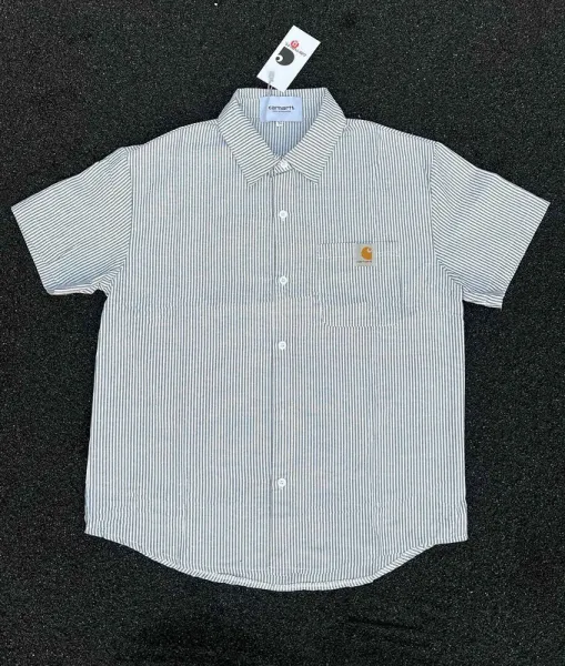 Carhartt WIP Short-Sleeve Plaid Shirt Blue Yellow - 2