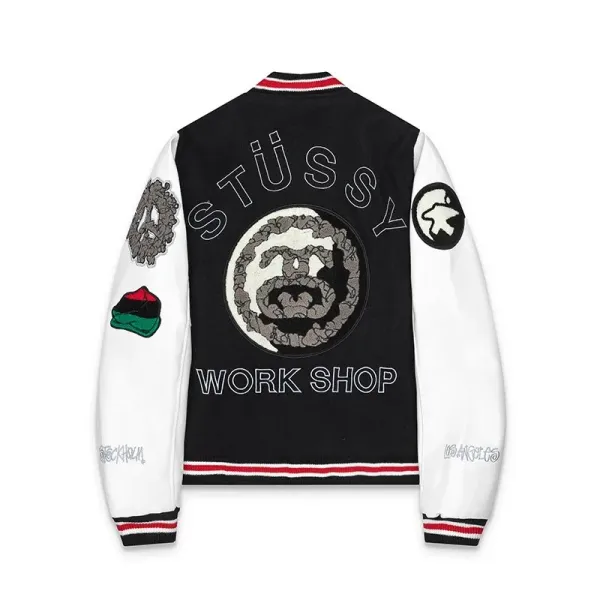Stussy x Jil Sander Legacy Varsity Jacket Black / White Outerwear - 3