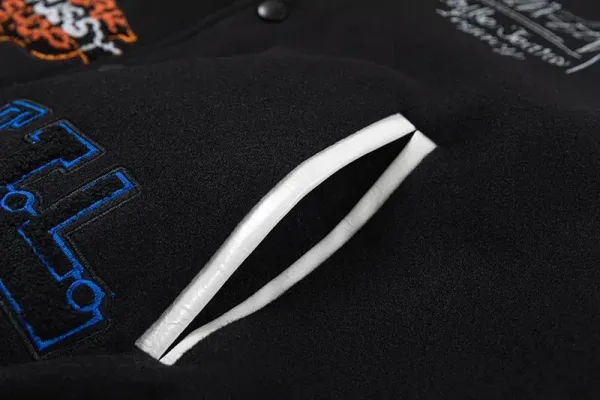 Stussy x Jil Sander Legacy Varsity Jacket Black / White Outerwear - 9