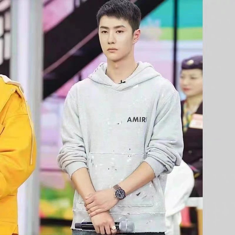 Amiri Hollywood Logo Hoodie Pink - 13