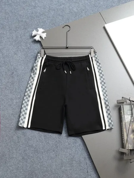 Gucci GG Monogram Stripe Side Shorts Black - 1