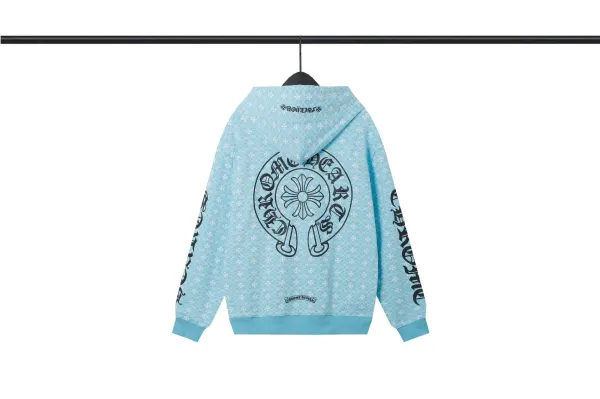 Chrome Hearts Cross Print White Hoodie - 12