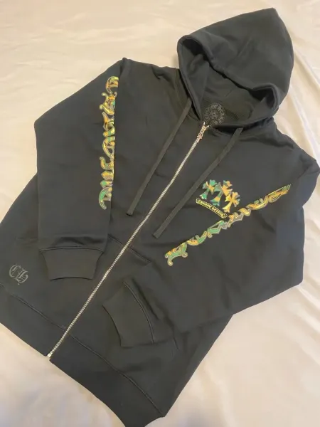 Chrome Hearts Large Cross Logo Black Hoodie - 4