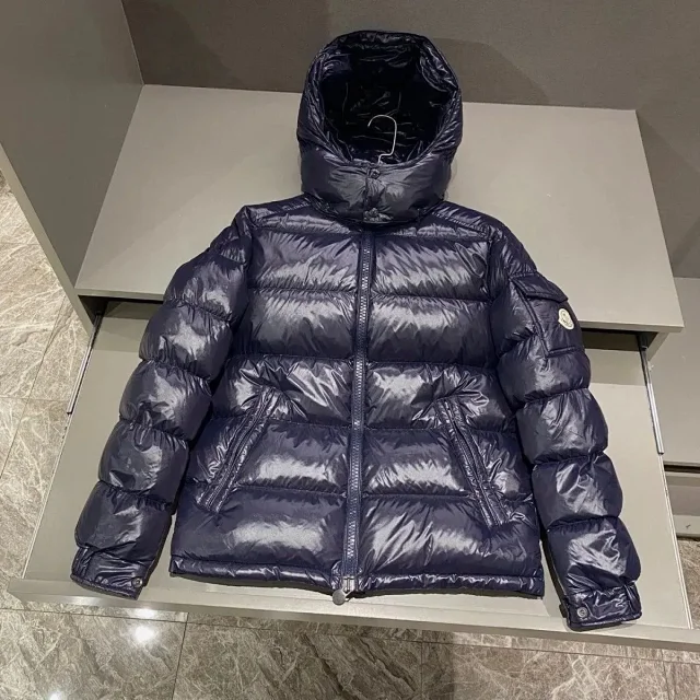 Moncler Down Jackets Hooded glossy quilted puffer jacket product detail image 1