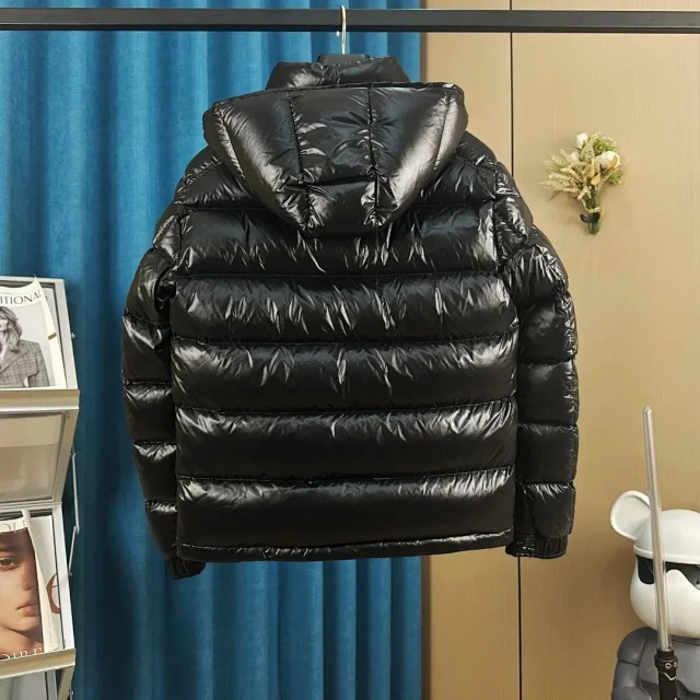 Moncler Down Jackets Short shiny hooded puffer jacket product detail image 4