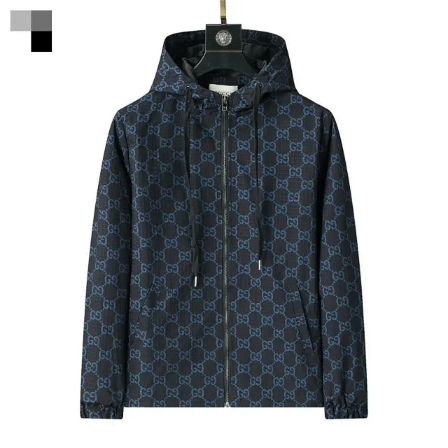 Gucci Jackets Hooded Zip-Up Monogram Jacket product detail image 2