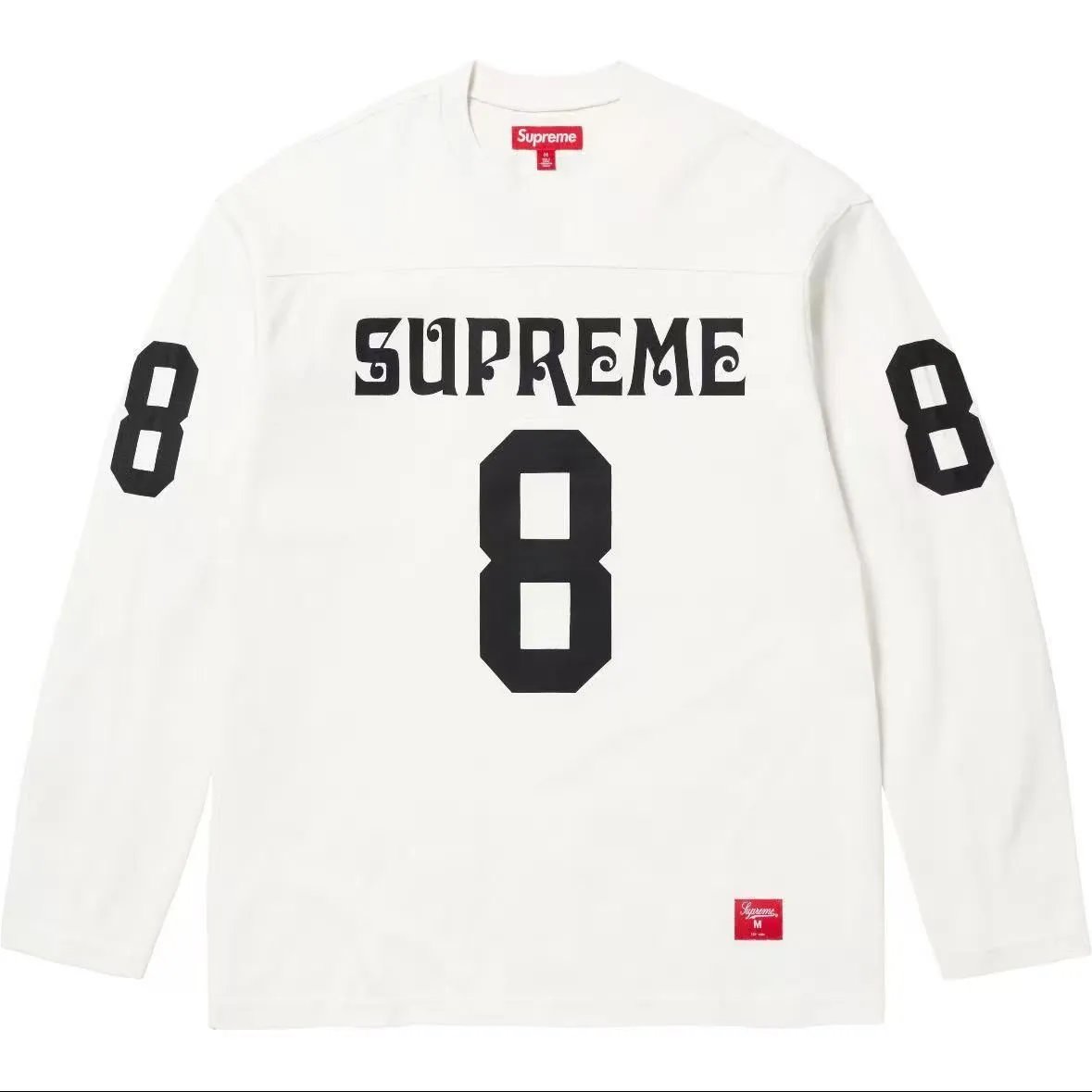Supreme White Long Sleeve Jersey T-Shirt