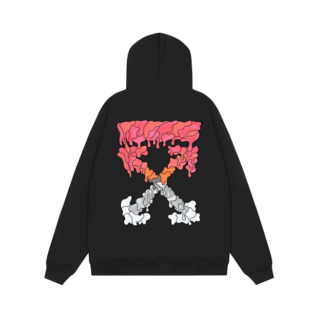 Off-White Hoodies & Sweatshirts Pullover hoodie with front logo and dripping arrow back graphic product detail image 8