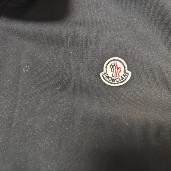 Moncler Classic Logo Zip-Up Jacket Black Outerwear - 3