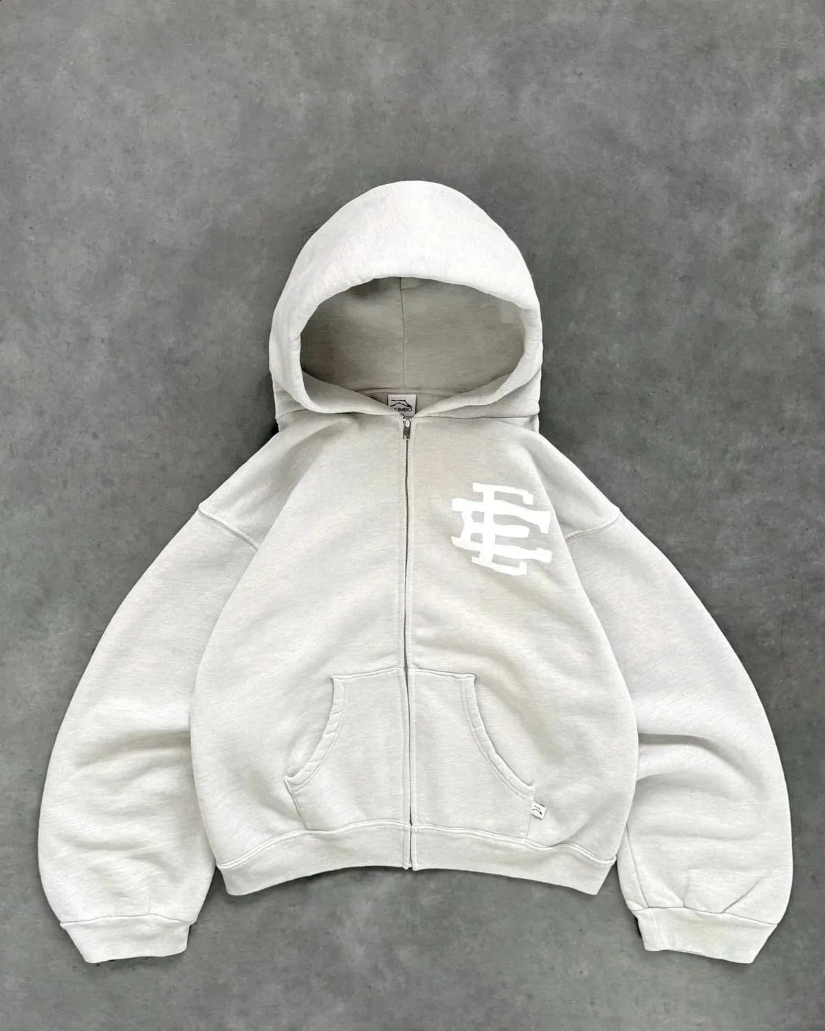 Gallery Dept. Logo Zip-Up Hoodie Light Gray - 4