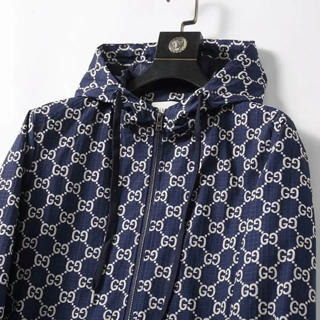 Gucci Jackets Hooded Zip-Up Monogram Jacket product detail image 5