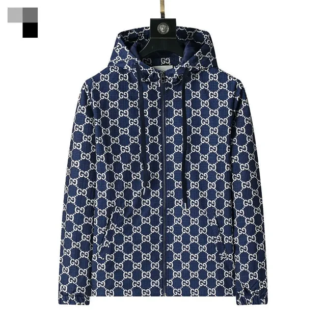Gucci Jackets Hooded Zip-Up Monogram Jacket product detail image 1