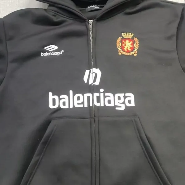 Balenciaga x FC Barcelona Zip-Up Hoodie Black - 7