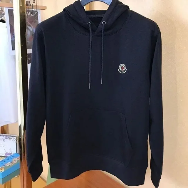 Moncler Hoodies & Sweatshirts Pullover Hoodie with Kangaroo Pocket and Logo Patch product detail image 2
