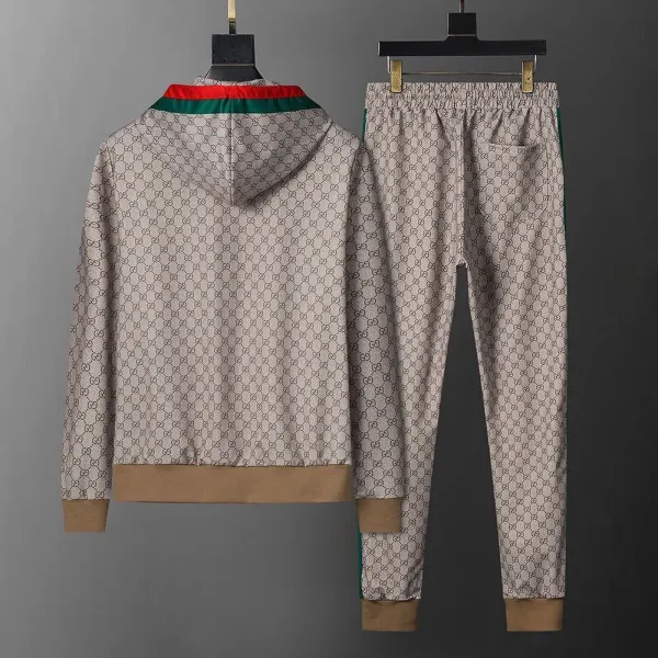 Gucci GG Supreme Tracksuit Beige Red Green - 3