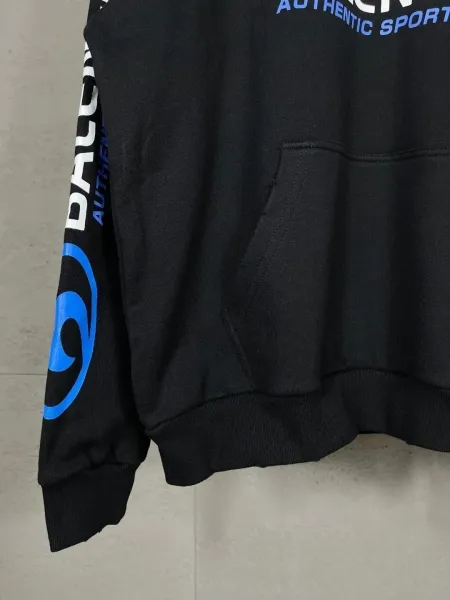 Balenciaga Authentic Sports Apparel Hoodie Black - 13