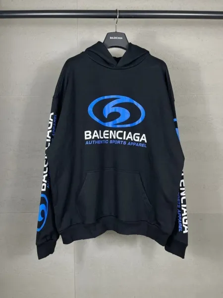 Balenciaga Authentic Sports Apparel Hoodie Black - 16