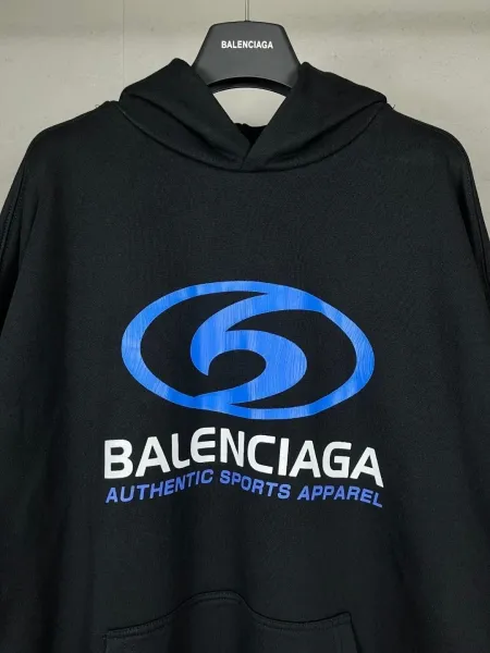 Balenciaga Authentic Sports Apparel Hoodie Black - 12