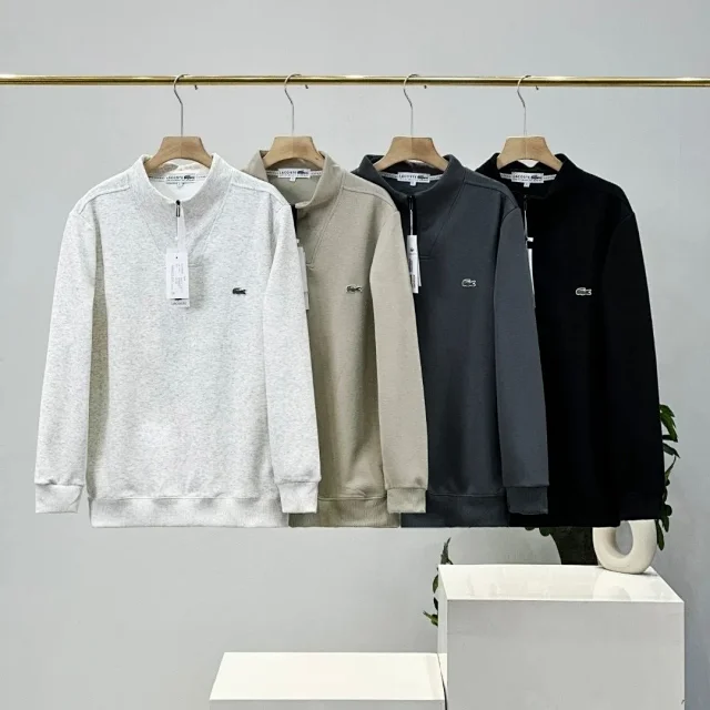 Lacoste Hoodies & Sweatshirts Quarter-Zip Stand-Collar Sweatshirt product detail image 4
