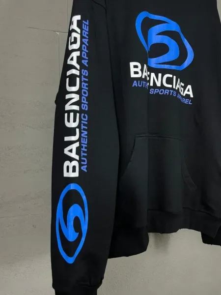 Balenciaga Authentic Sports Apparel Hoodie Black - 10
