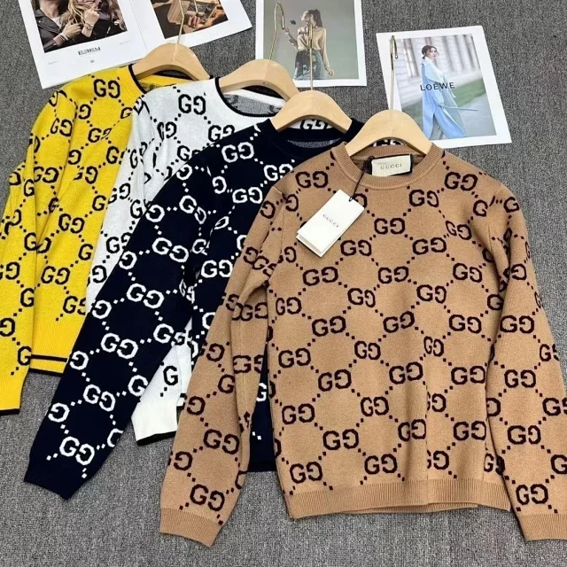 Gucci Knitwear GG monogram crewneck sweater product detail image 5