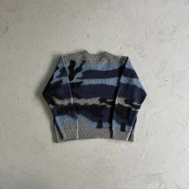 Unbranded Knitwear Crew Neck Camouflage Knit Sweater product detail image 2