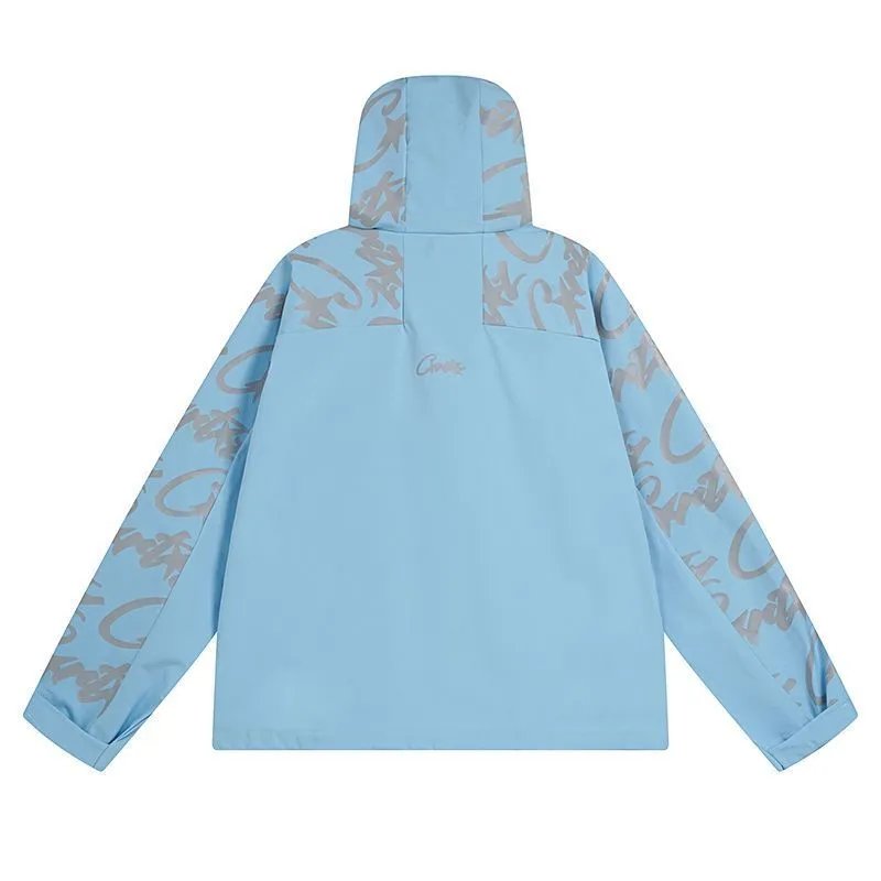 Elitework Graffiti Print Hooded Windbreaker Jacket - 10