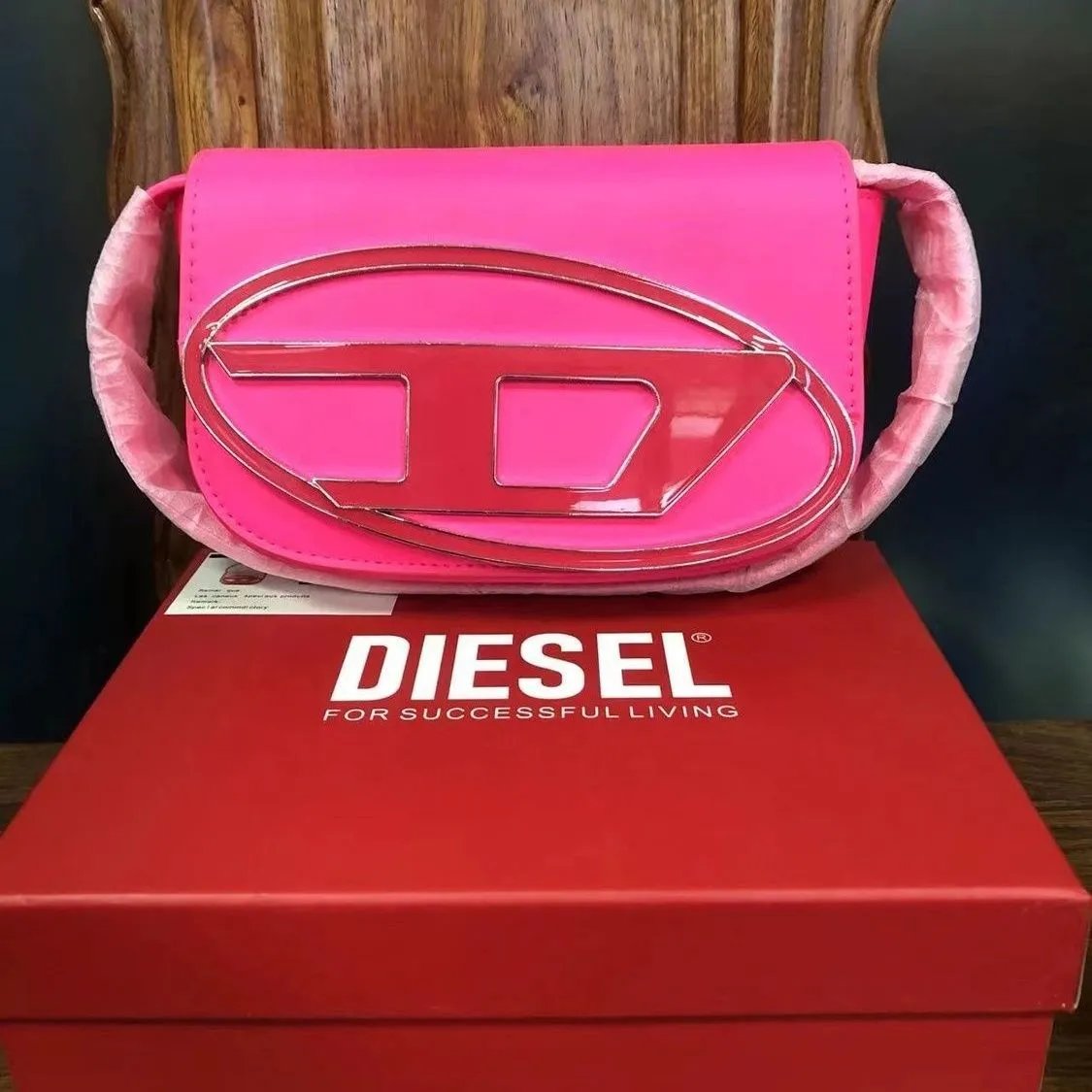 Diesel D-Logo Mini Shoulder Bag White - 7