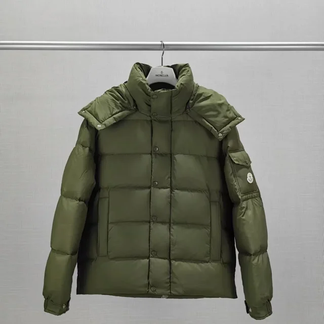 Unbranded Down Jackets Hooded quilted puffer jacket with sleeve utility pocket product detail image 8