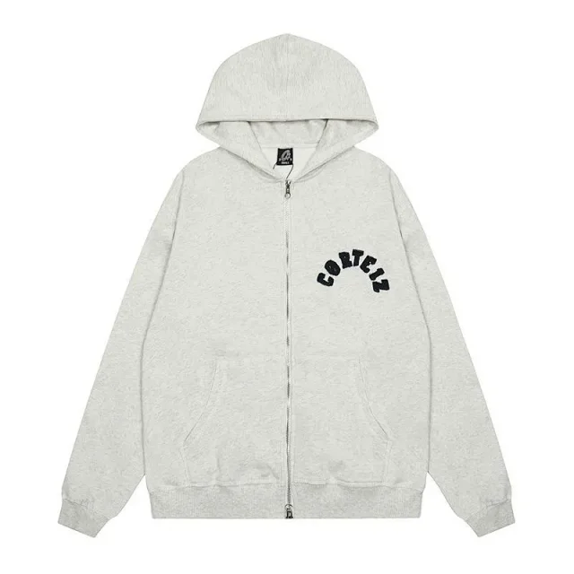 Corteiz Hoodies & Sweatshirts Zip-Up Hooded Sweatshirt with Logo product detail image 7
