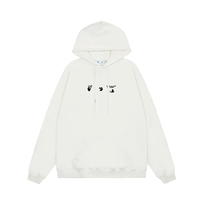 Off-White Hoodies & Sweatshirts Pullover hoodie with front logo and dripping arrow back graphic product detail image 4