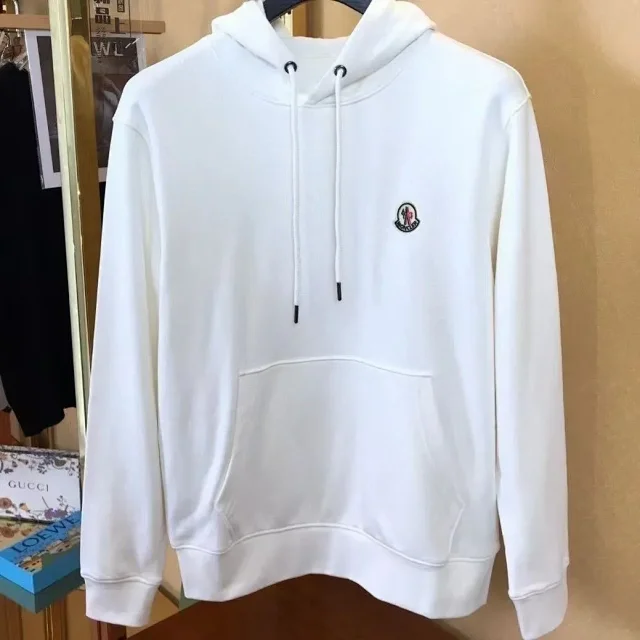 Moncler Hoodies & Sweatshirts Pullover Hoodie with Kangaroo Pocket and Logo Patch product detail image 3