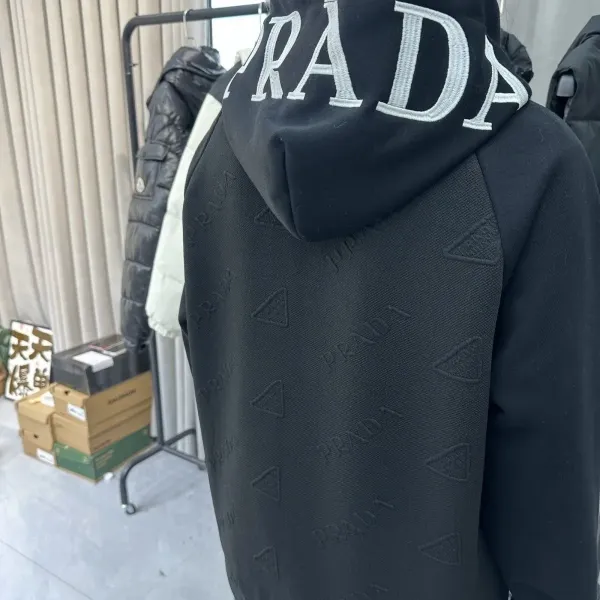 Prada Re-Nylon Hoodie Black - 7