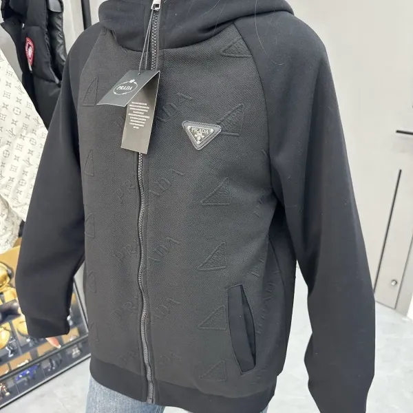 Prada Re-Nylon Hoodie Black - 5