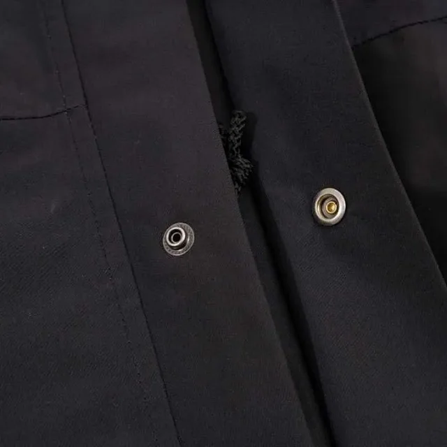 The North Face Jackets Black hooded waterproof jacket with snap-button storm flap product detail image 3