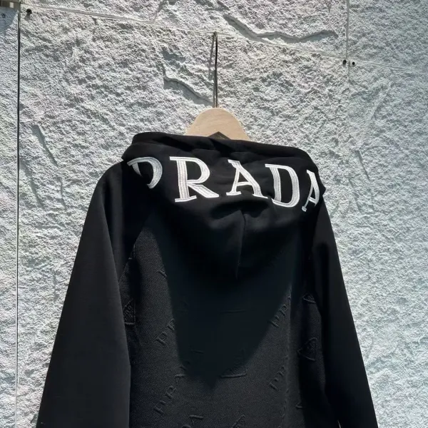 Prada Re-Nylon Hoodie Black - 4