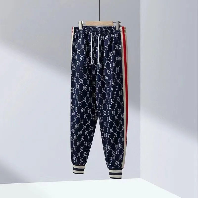 Gucci GG Monogram Track Jacket Navy with Red and Beige Stripes - 4