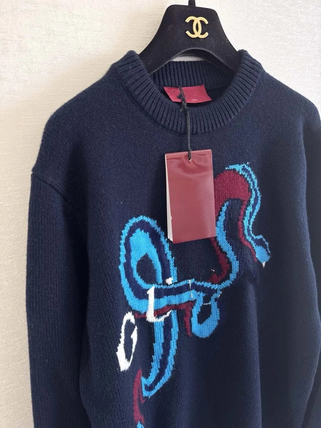Gucci Snake Knit Sweater Navy Blue - 3