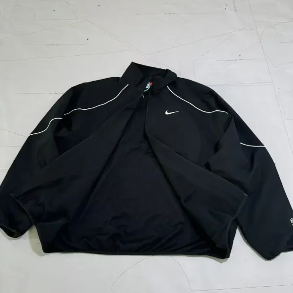 Nike Windrunner Jacket Black with White Piping - 3