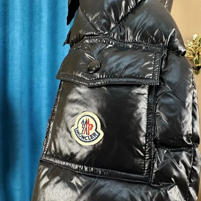 Moncler Down Jackets Short shiny hooded puffer jacket product detail image 6