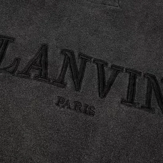 Lanvin Hoodies & Sweatshirts Zip-Up Hooded Sweatshirt with Logo Embroidery product detail image 8