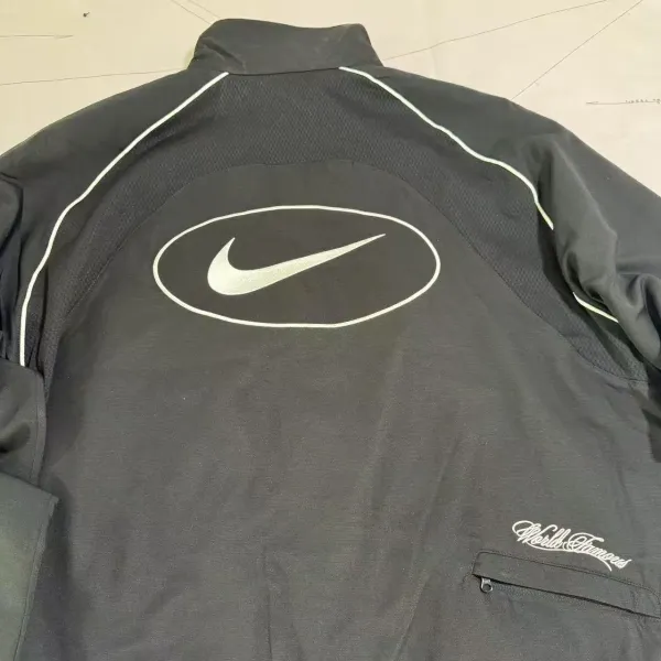 Nike Windrunner Jacket Black with White Piping - 4