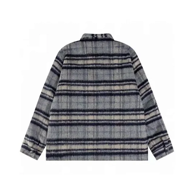 Unbranded Jackets Quilted Plaid Shirt Jacket with Cross Appliqué product detail image 7