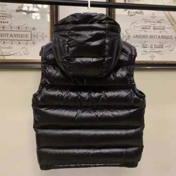 Moncler Maya Vest Black Glossy Down Vest - 3