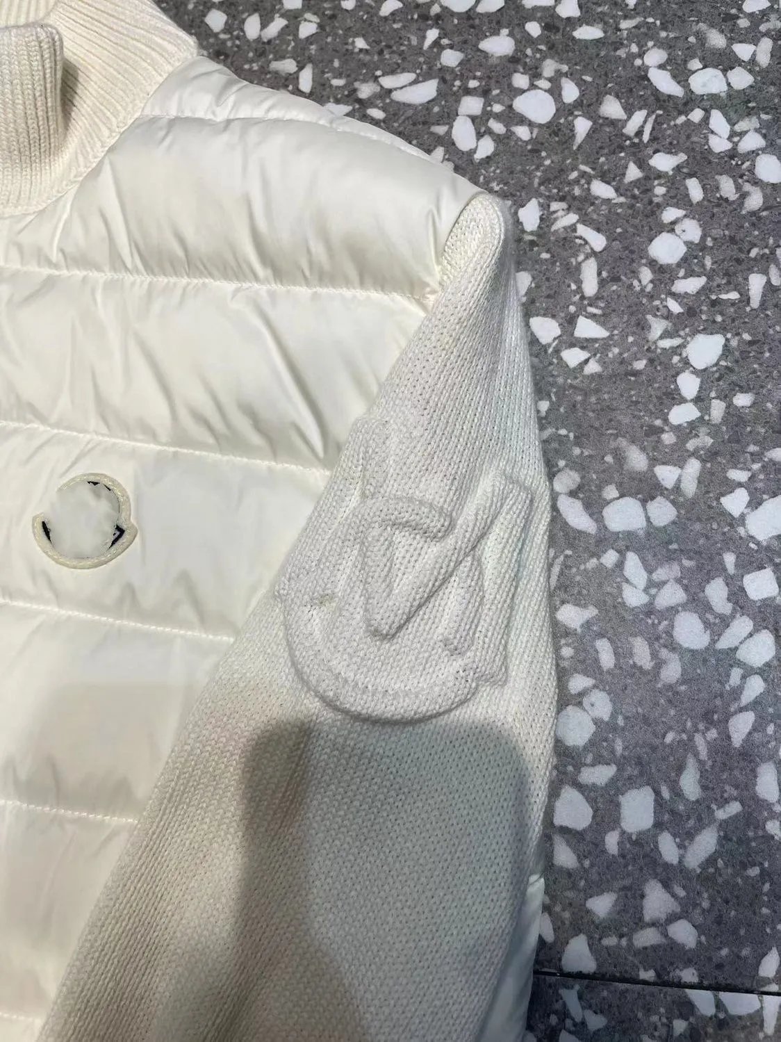 Moncler Grenoble Hybrid Puffer Jacket Black and Ivory - 14