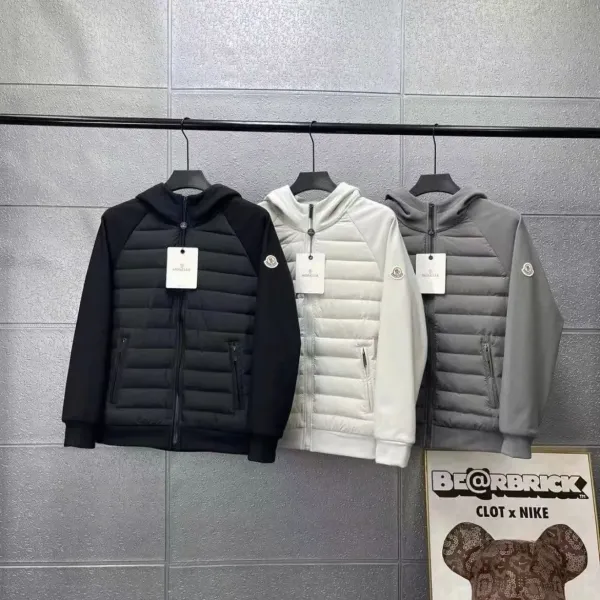 Moncler Hooded Down Jacket Beige - 2